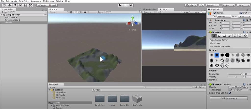 Create A Terrain, Add Trees And Grass In Unity